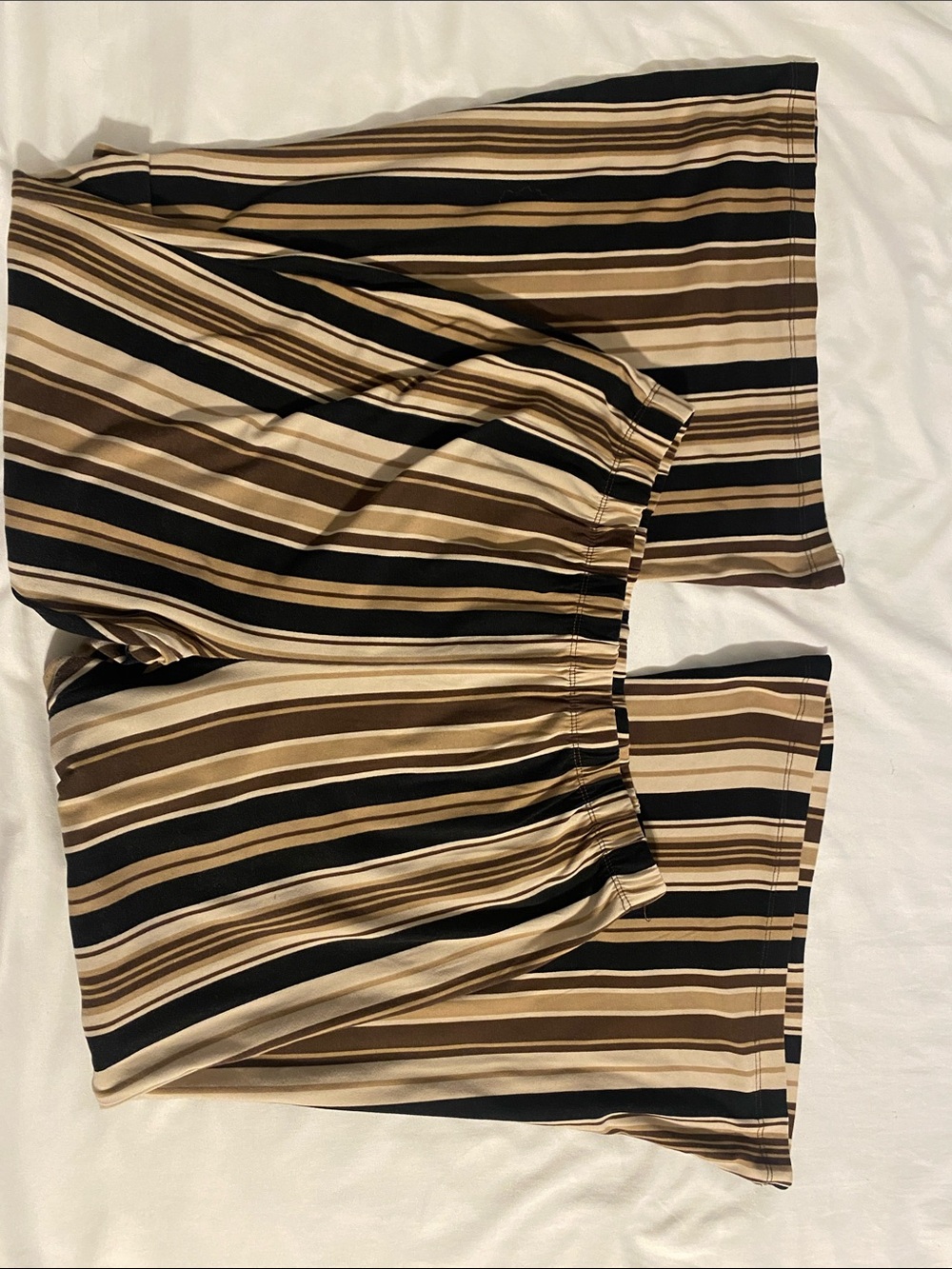 Streetwear Society Striped Pants in Black, Brown & Cream